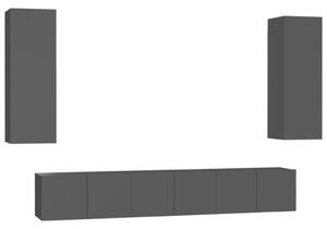 5-dielna súprava TV skriniek sivá drevotrieska
