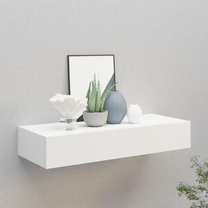 Nástenná zásuvková polica biela 60x23,5x10 cm MDF
