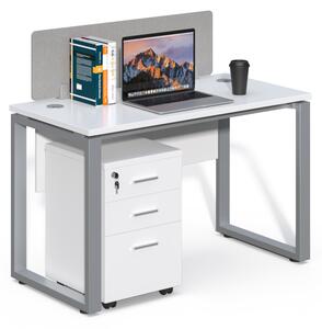 Kancelársky stôl s kontajnerom Houseland Prime Max 01 120 cm biely