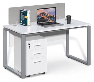 Kancelársky stôl s kontajnerom Houseland Prime Max 01 140 cm biely
