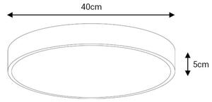 LED Stropné svietidlo FELIZ LED/40W/230V 4000K pr. 40 cm čierna