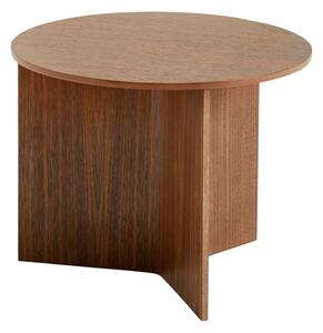 HAY Stolík Slit Table Wood, Round Walnut