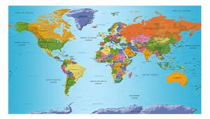 FototapetaXL - Mapa sveta: Farebná geografia II