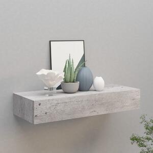 Nástenná zásuvková polica betónovo-sivá 60x23,5x10 cm MDF