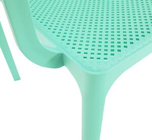 KONDELA Stohovateľná stolička, mentolová/plast, FRENIA