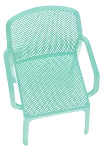 KONDELA Stohovateľná stolička, mentolová/plast, FRENIA