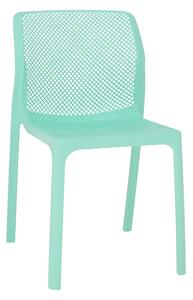 KONDELA Stohovateľná stolička, mentolová/plast, LARKA