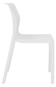 KONDELA Stohovateľná stolička, biela/plast, LARKA