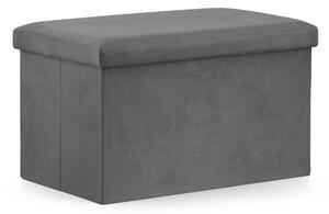 Skladacia taburetka s úložným priestorom "XL" tmavo sivá