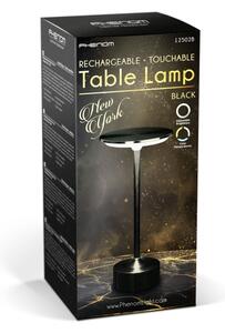 LED Stmievateľná nabíjateľná stolná lampa NEW YORK LED/1,8W/5V 1200 mAh čierna