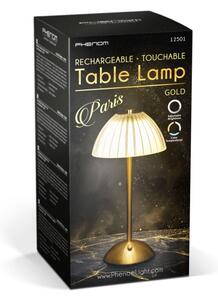 LED stmievateľná nabíjateľná stolová lampa PARIS LED/2W/5V 800 mAh zlatá