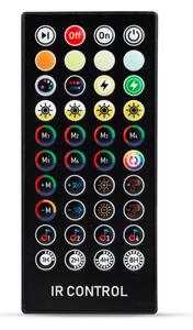 LED stmievateľný solárny reťaz 25xLED/1,5W/3,7/5V 2200 mAh 15 m IP65 čierna + diaľkové ovládanie