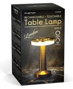 LED stmievateľná nabíjateľná stolová lampa LONDON LED/2W/5V 400 mAh zlatá