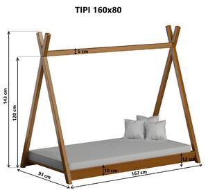 Detská posteľ Teepee 160x80 zelená