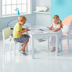 Detský stôl s stoličkami Biely