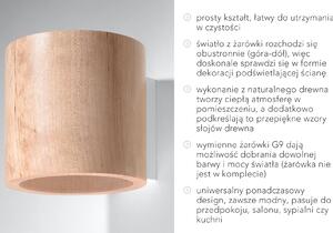 Sollux Lighting Orbis nástenná lampa 1x40 W drevená SL.0490