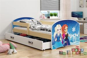Detská posteľ Luki Ľadové kráľovstvo 160x80 s úložným priestorom (2 barevné provedení)