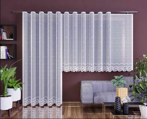 Forbyt, hotová záclona alebo balkónový komplet, aurelia, biela 220 x 120 cm