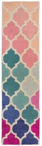 Flair Rugs koberce Ručne všívaný behúň Illusion Rosella Pink/Blue - 60x230 cm