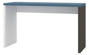 Písací stôl TESSA YOUNG (03), 130x75x50, biela/sivá/modrá