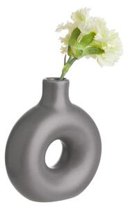 LOOPY Mini váza 12 cm - tm. šedá