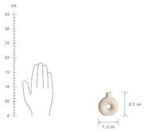 LOOPY Mini váza 8 cm - béžová