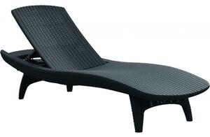 KETER Pacific Lehátko záhradné polohovacie 197 x 75 x 41 cm - grafit KETER 203729