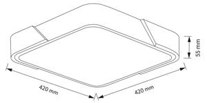 Brilagi - LED stmievateľné svietidlo PILANA LED/48W/230V dub/čierna 42x42 cm + DO