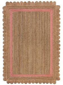 Flair Rugs koberce Kusový koberec Grace Jute Natural/Pink - 120x170 cm