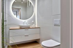 Zrkadlomat.sk Okrúhle kúpeľňové zrkadlo s osvetlením Okrúhle kúpeľňové zrkadlo s osvetlením fi 100 cm Teplé svetlo (3000K) lslob-fi100-00000000
