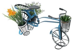 Tempo Kondela Retro kvetináč v tvare bicykla, čierna/modrá, ALBO