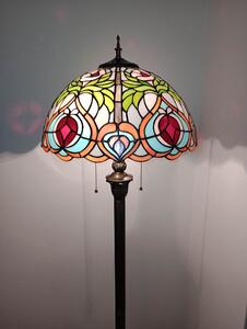 Tiffany stojaca lampa Romantic 129 HuizhouOufuLighting v162xš40,sklo/kov,40W (Romantic)