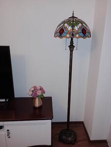 Tiffany stojaca lampa Romantic 129 HuizhouOufuLighting v162xš40,sklo/kov,40W (Romantic)