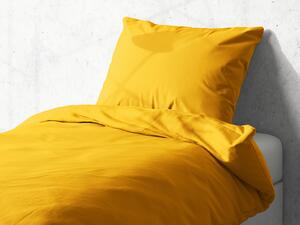 Detské bavlnené posteľné obliečky do postieľky Moni MOD-501 Sýto žlté Do postieľky 100x135 a 40x60 cm