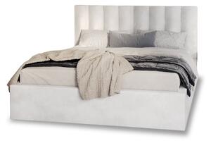 Manželská posteľ s vysokým čelom DENVER - biela Rozmer: 140x200