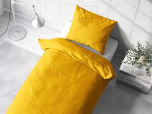 Biante Bavlnené jednofarebné posteľné obliečky Moni MOD-501 Sýto žlté Jednolôžko 140x200 a 70x90 cm