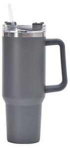 Termohrnček nerezový G872 XXL 1200 ml so slamkou v šedej farbe