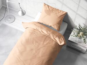 Biante Bavlnené jednofarebné posteľné obliečky Moni MOD-512 Béžové Jednolôžko 140x200 a 70x90 cm