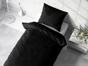 Biante Bavlnené jednofarebné posteľné obliečky Moni MOD-506 Čierne Jednolôžko 140x200 a 70x90 cm