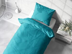 Biante Bavlnené jednofarebné posteľné obliečky Moni MOD-511 Tyrkysové Jednolôžko 140x200 a 70x90 cm