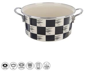 Kastról smalt ŠACHOVNICA Lem 3 l