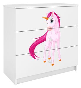 Kocot kids Komoda Babydreams 80 cm jednorožec biela