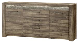 Szynaka Komoda Belveder 46 178 cm s LED osvetlením dub Stirling