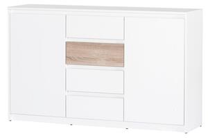 Szynaka Komoda Benátky 06 145 cm biela/dub sonoma