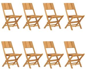 Skladacie záhradné stoličky 8 ks 47x61x90 tíkový masív
