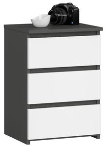 Ak furniture Komoda CL3 40 cm grafitovo šedá/biela