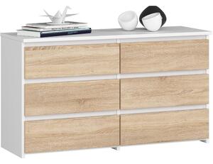 Ak furniture Komoda CL6 100 cm biela/dub sonoma