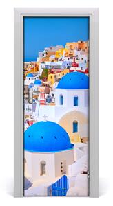 Fototapeta samolepiace na dvere mesto Santorini 95x205 cm
