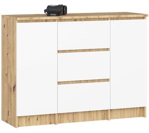 Ak furniture Komoda Girgo 100 cm dub artisan/biela