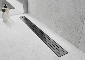 Mexe Flat nerezový sprchový žľab 50 cm vzor M01, čierna, 1720050-15